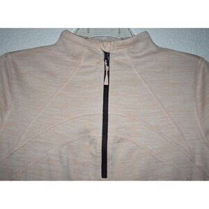 Talbots Quarter Zip Jacket Pullover top Pink Pockets Thumbhole T By Talbots Sz P